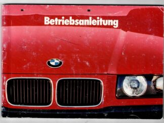 BMW instruktionsbog E36