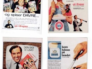 4 Kort med gamle FDB reklamer